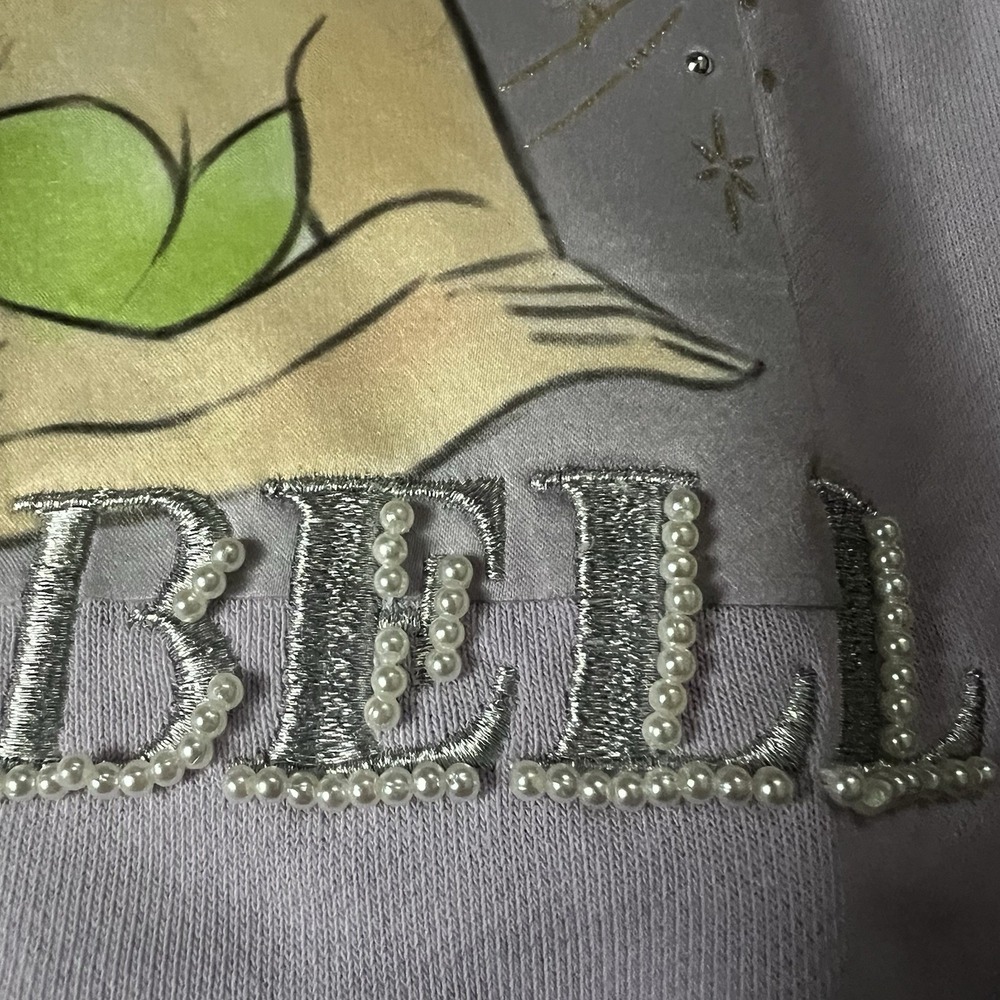 Disney Store ONLY Tinker Bell Tokyo  Japan Peter Pan Sweatshirt Asian Market Med - Picture 10 of 11